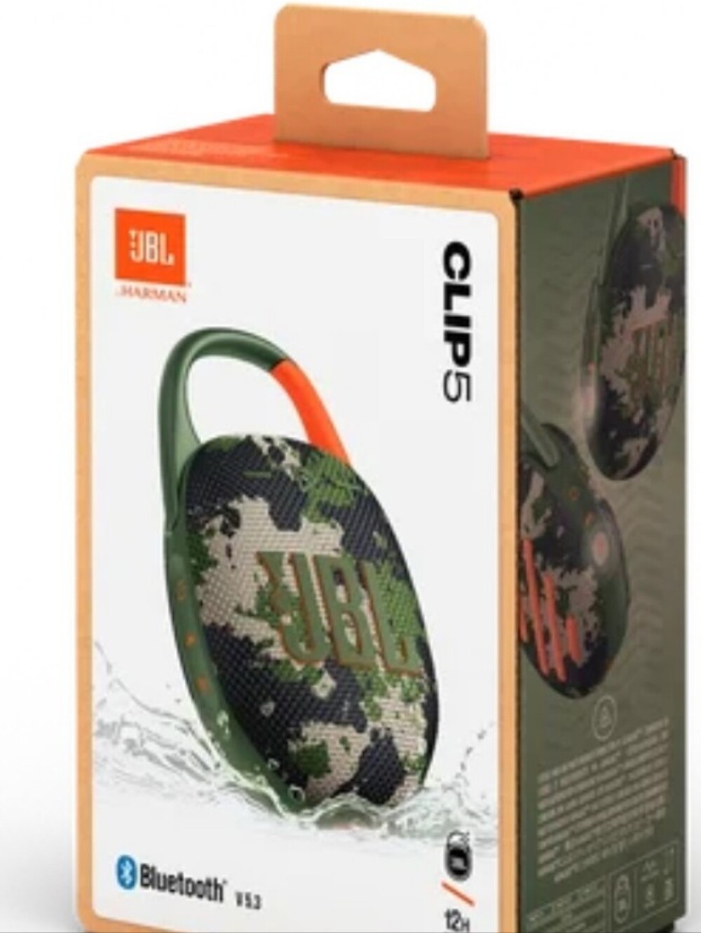 JBL Clip 5 Camouflage Portable Bluetooth Speaker- Squad